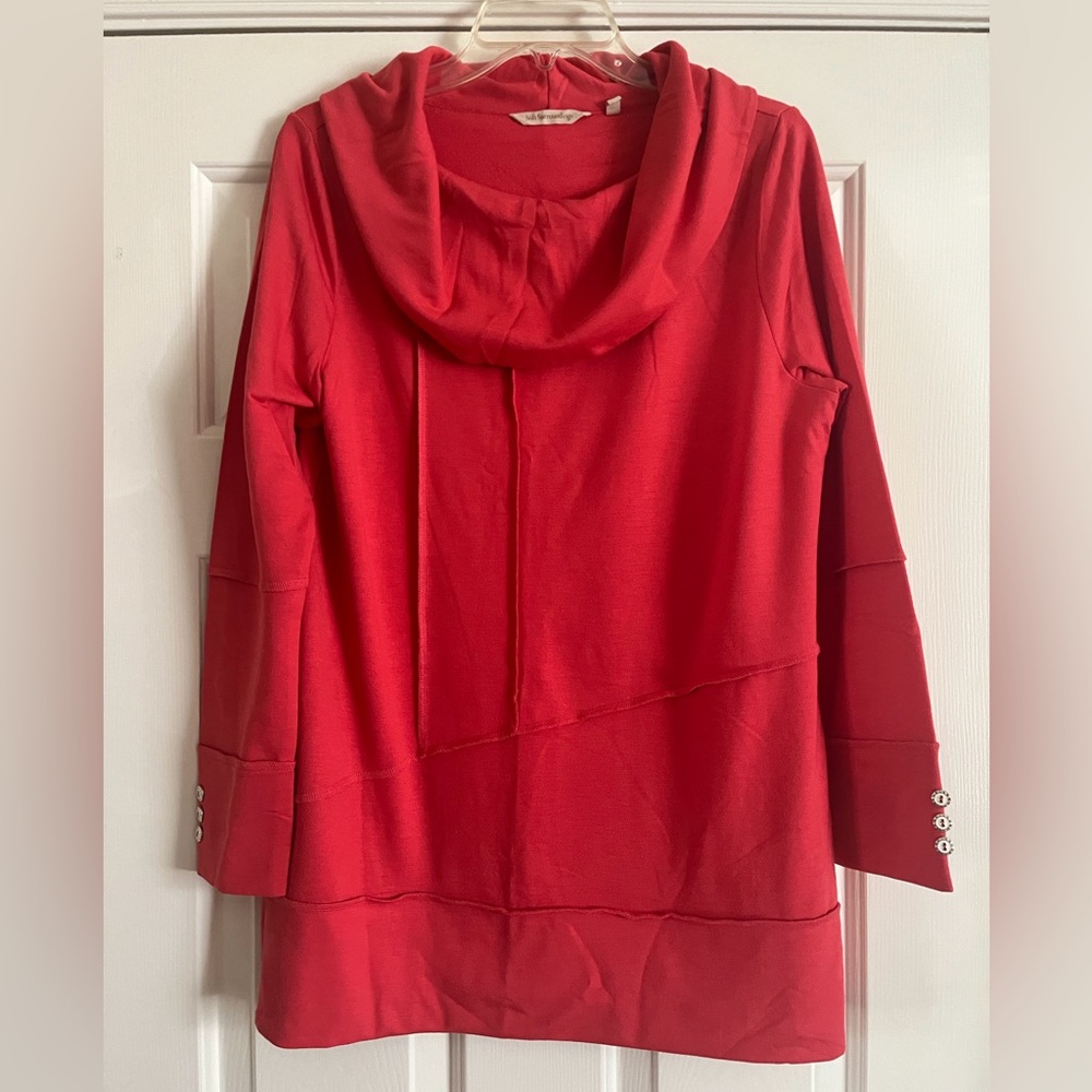Lk New SOFT SURROUNDINGS coral cowl turtleneck top M